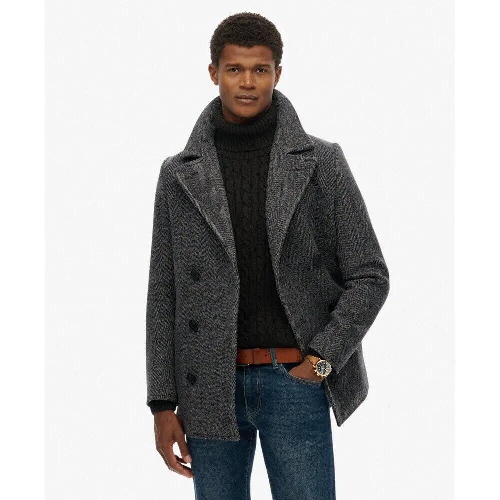Manteau en laine mélangée Superdry Caban 2/7