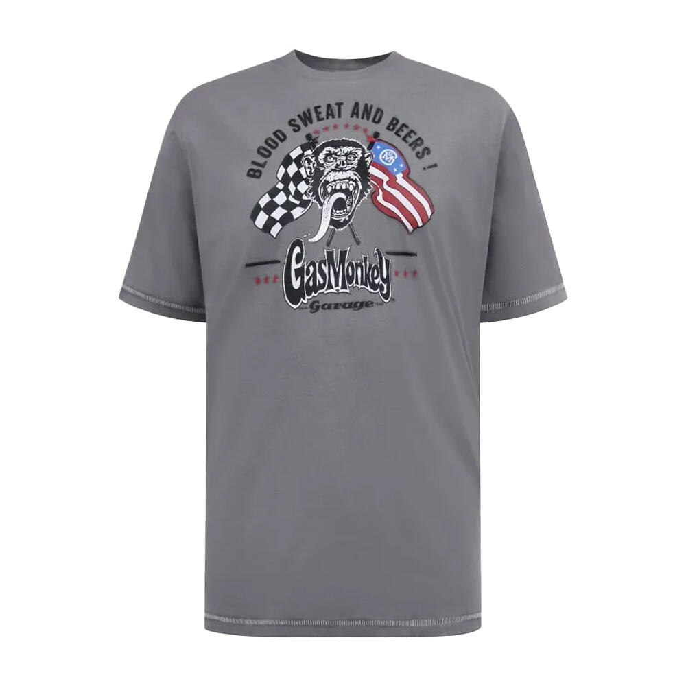 Mens Jasper D555 Gas Monkey Kingsize TShirt (Grey) 2/4