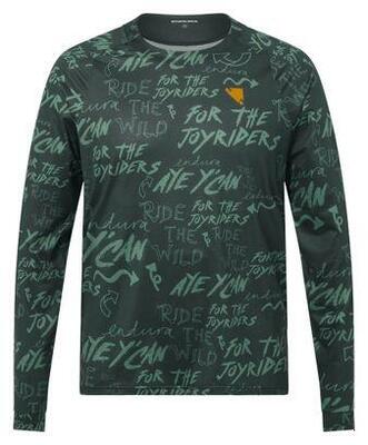 Endura singletrack print langemouwen shirt groen heren