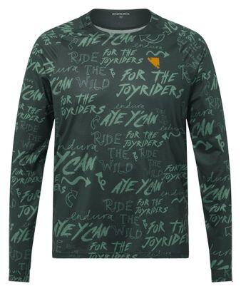 Endura Singletrack Print Langarm-Trikot für Herren, grün