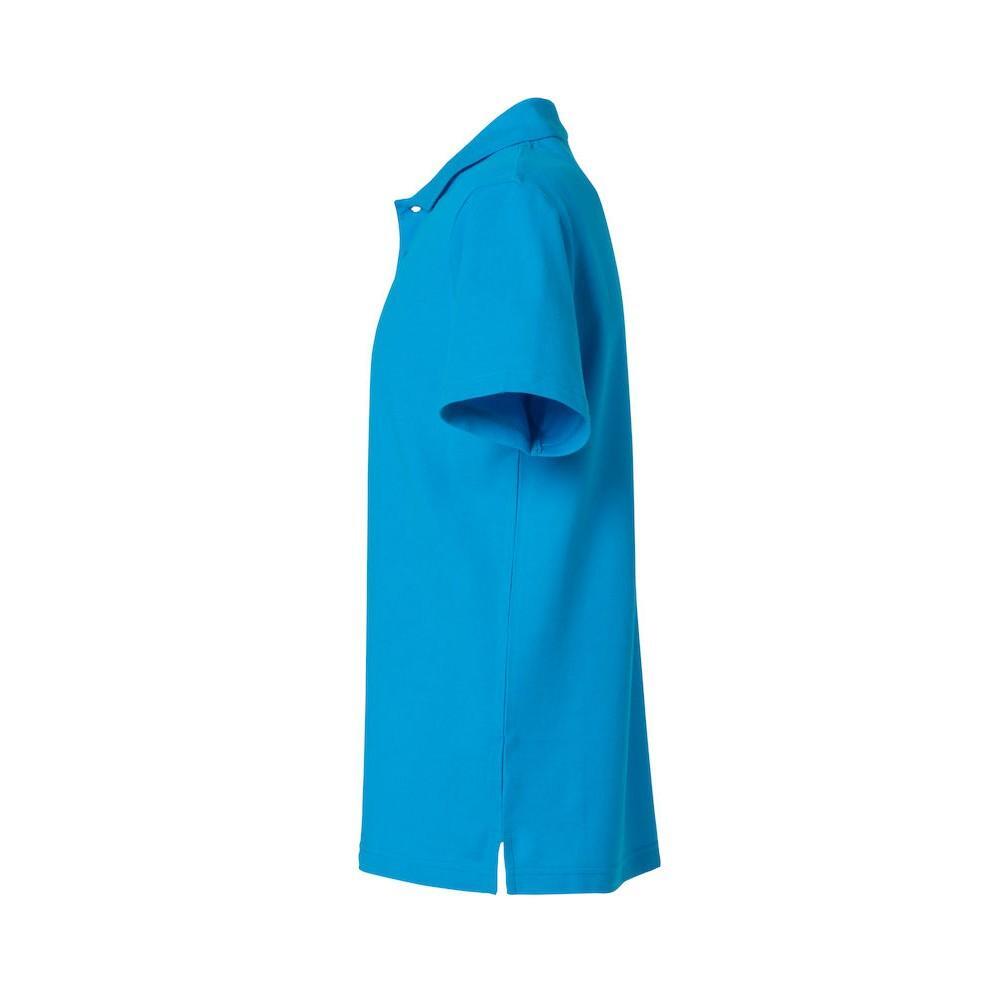 "Basic" Poloshirt für Herren Türkis 3/4