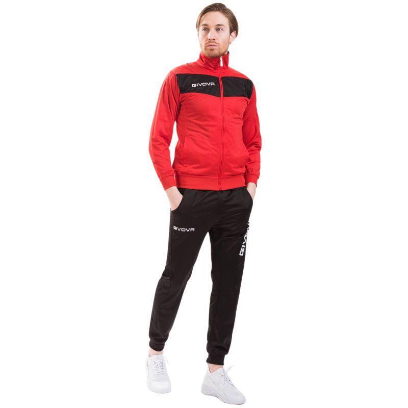 Ensemble De Survêtement Motif/style Logo TUTA VISA Homme (Rouge / Noir) 4/6