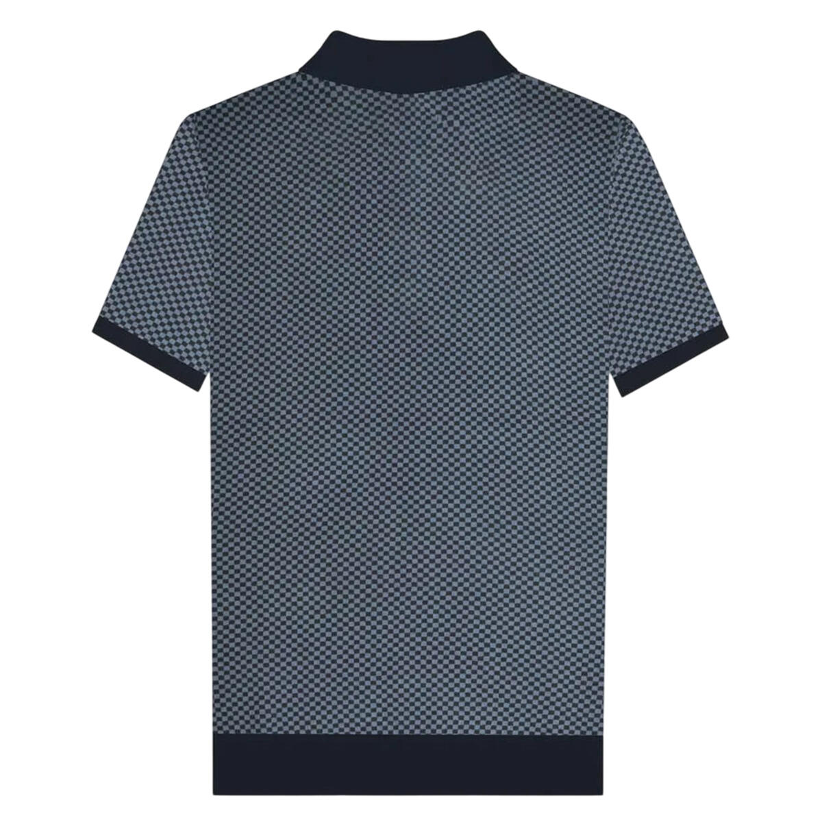Polo Motif/style Tricoté Homme (Bleu Marine) 2/3