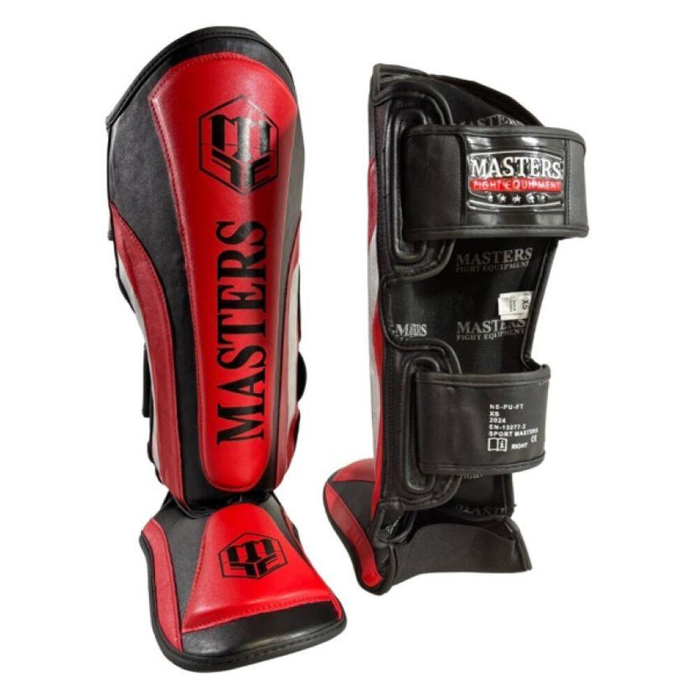 Leren riem scheenbeschermers (Rood) S 4/4