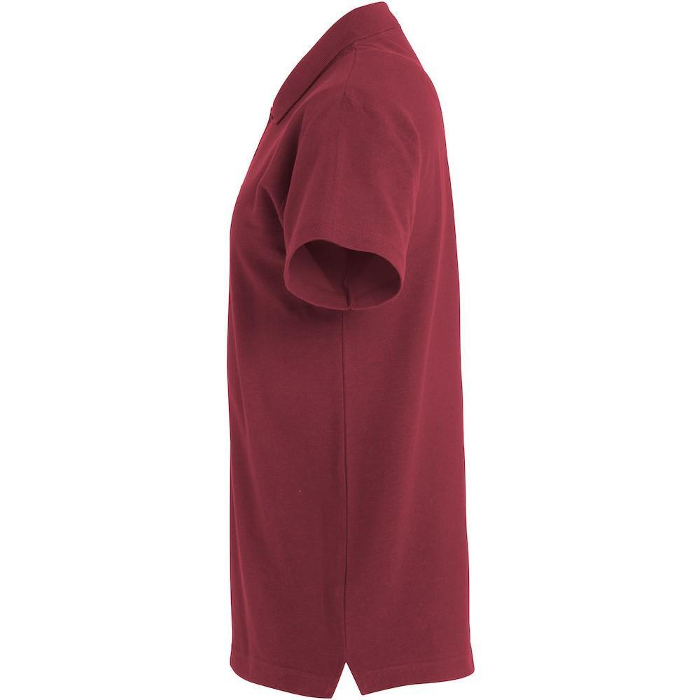 Mens Basic Polo Shirt (Burgundy) 3/4