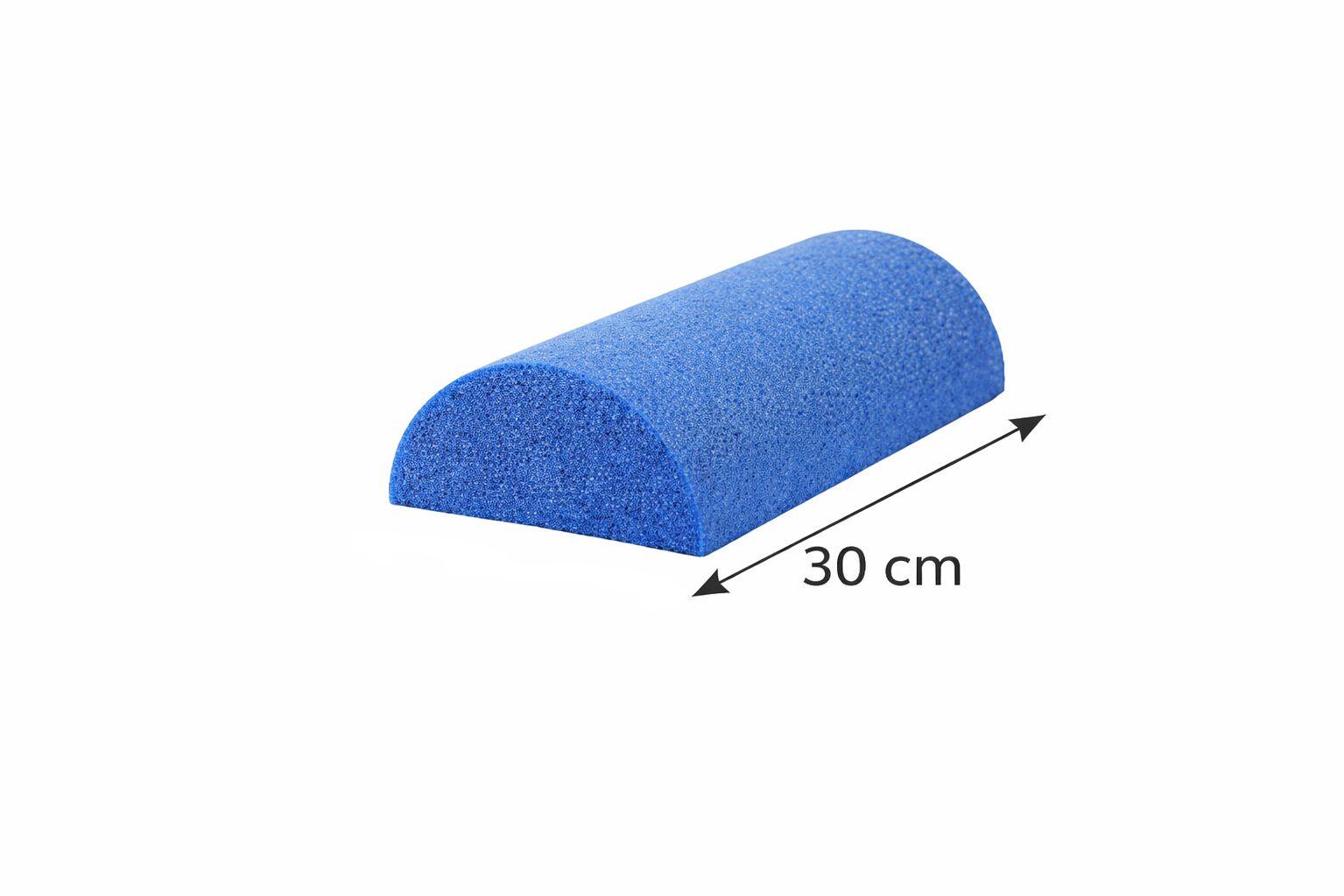 Rulo Medio Cilindro Foam Corto 30 cm de largo Pilates Azul 2/3