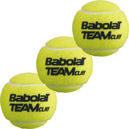 Balles De Tennis Terre Battue TEAM (Jaune)