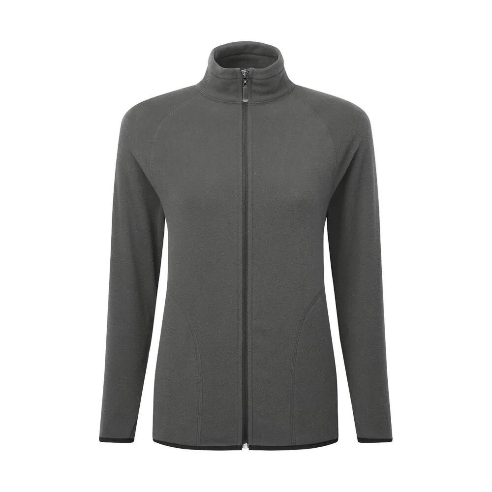 Womens/Ladies Zip Microfleece Tagless Fleece Jacket (Charcoal)