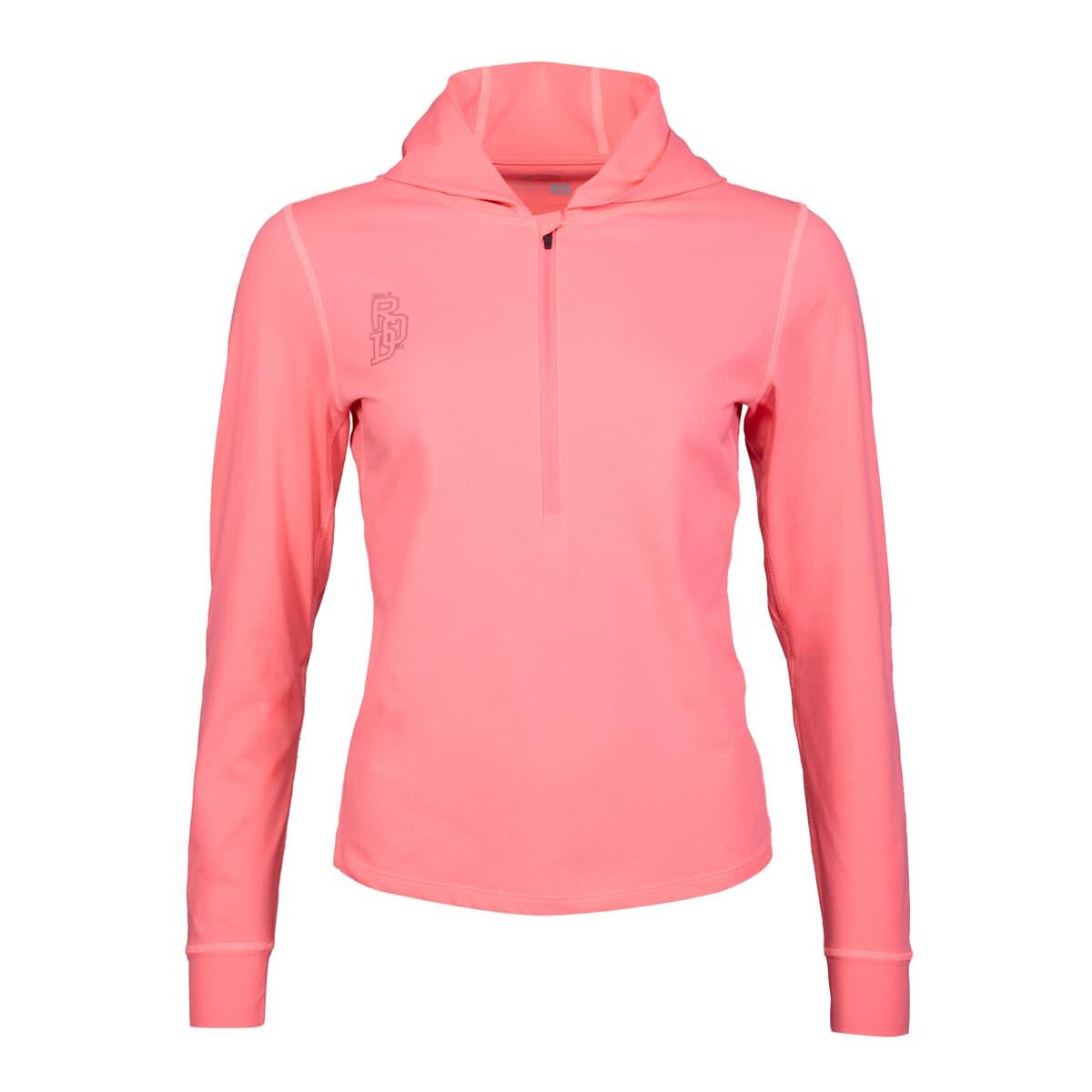 Sweat à capuche zippé demi-hauteur pour femme P-Hollow Sky W rose chiné 2/7