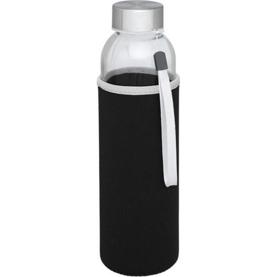 Sportflasche "Bodhi", Glas, 500ml Damen und Herren Schwarz