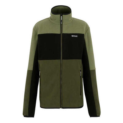 Heren ormont fleece top (olijfgroen/zwart/olijfnacht)