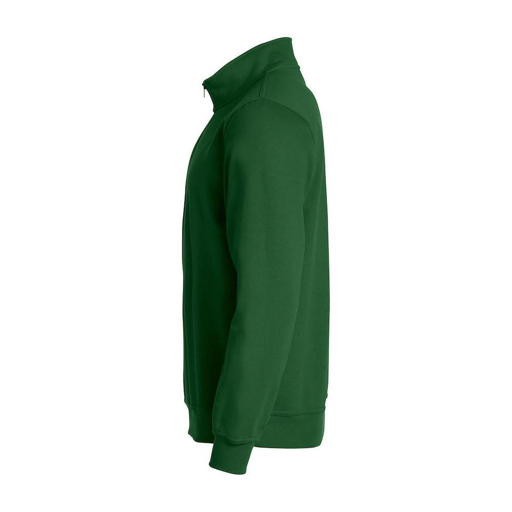 Unisex Adult Basic Half Zip Sweatshirt (Bottle Green) 3/4