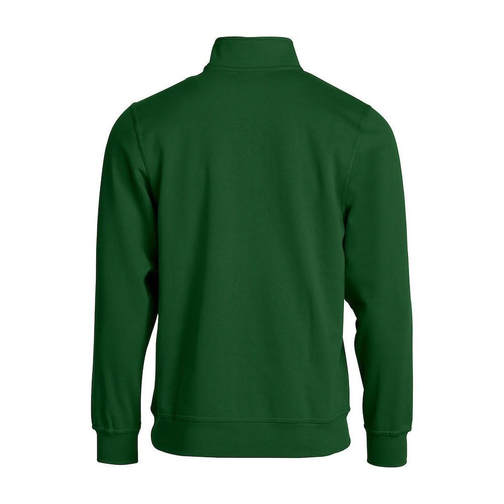 Unisex Adult Basic Half Zip Sweatshirt (Bottle Green) 2/4