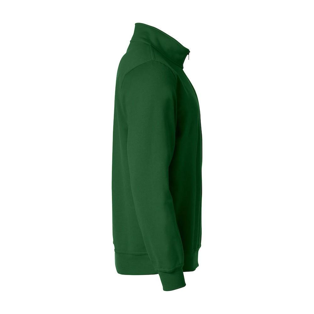 Unisex Adult Basic Half Zip Sweatshirt (Bottle Green) 4/4