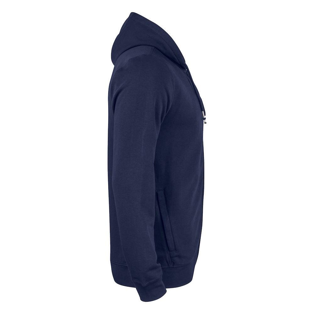 Felpa Con Cappuccio E Zip Intera Uomo Clique Premium Blu Navy Scuro 4/4