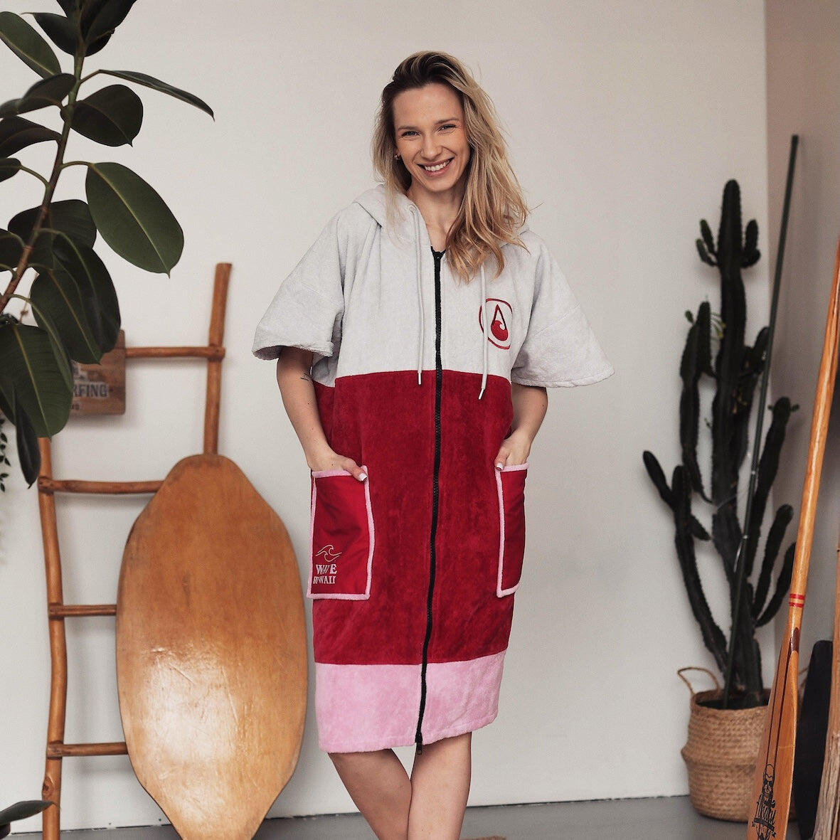 Poncho Wave Hawaii Zip Poncho Cotton Velours Phuket M WH4093 100 x 75 cm 3/7