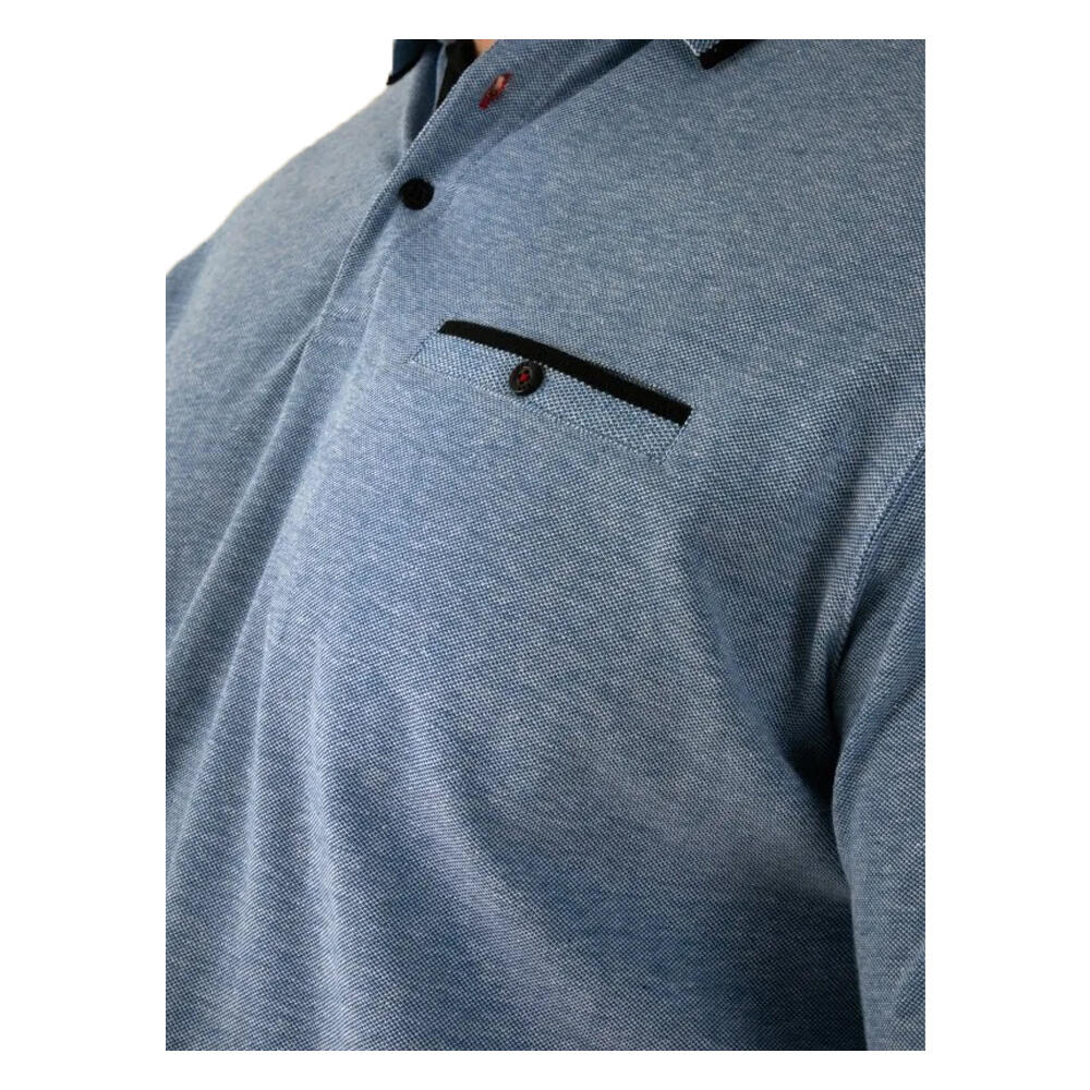Polo Manches Courtes Taille Grand HARVEY Homme (Bleu) 4/4