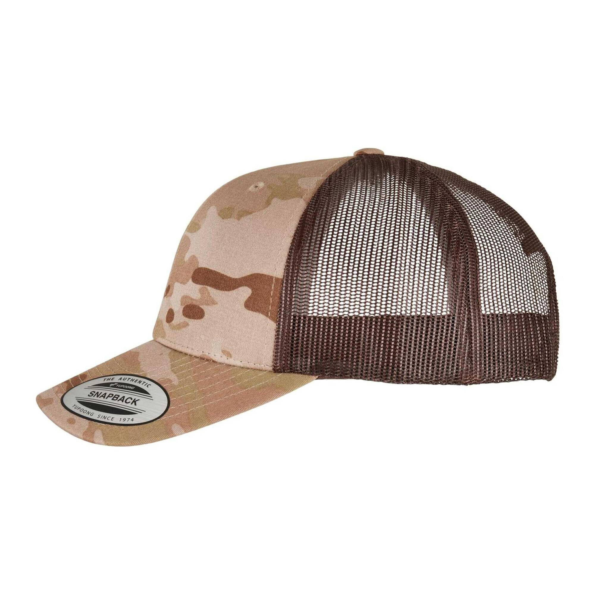 Trucker Cap für HerrenDamen Unisex, Tarnmuster Damen und Herren Wüstenbraun 3/4