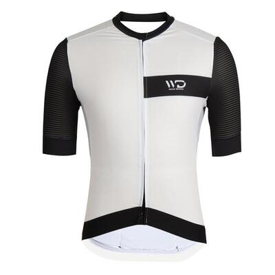 Maglia da ciclismo da uomo DRAFT bianca/nera