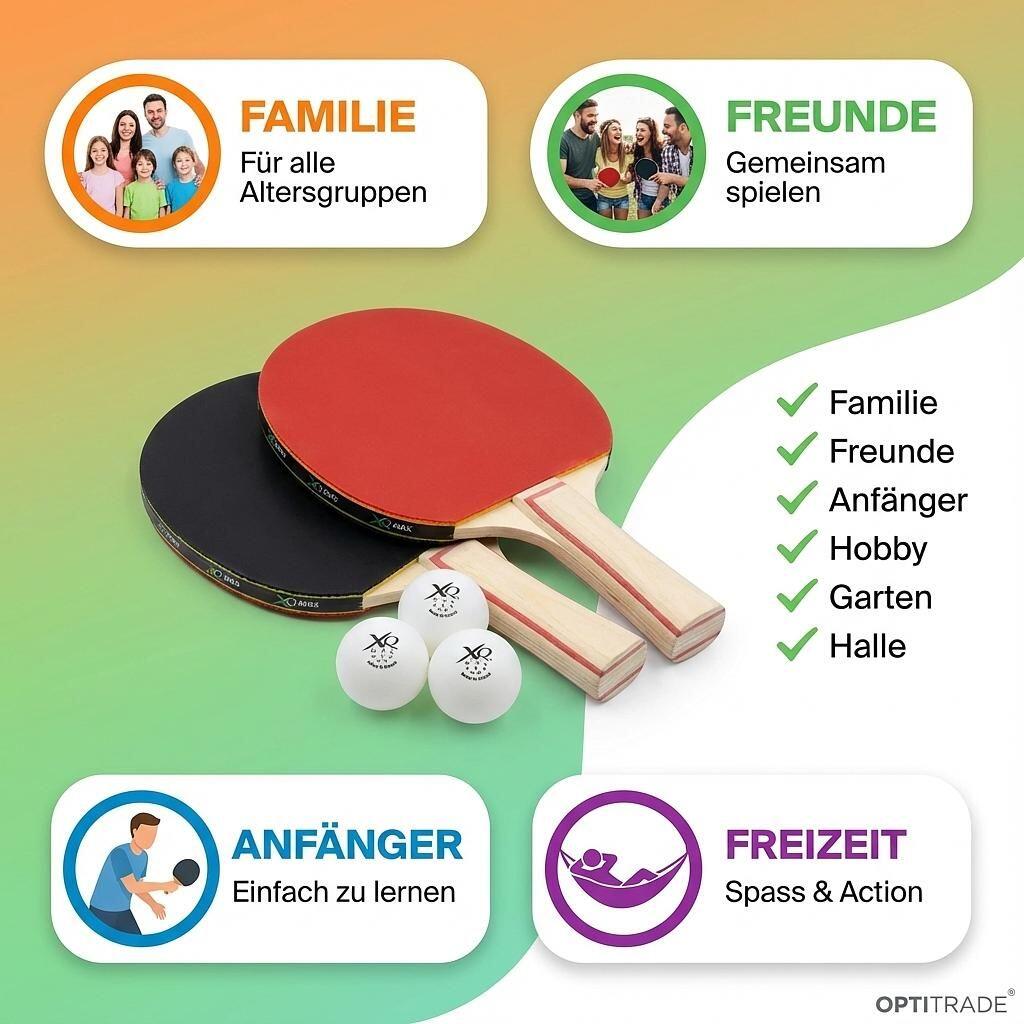Ensemble de tennis de table XQ Max - 2 raquettes, 3 balles 5/7