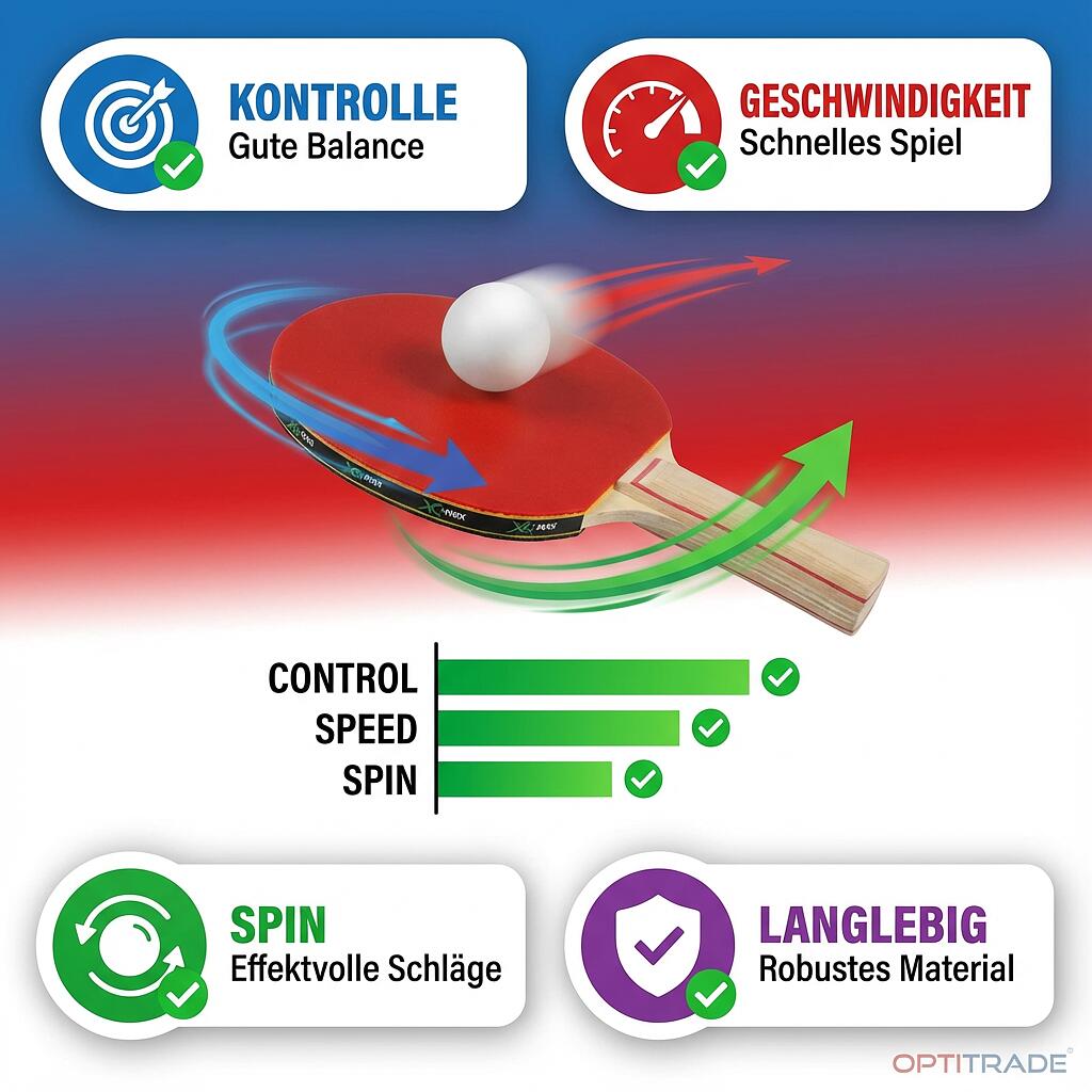 Ensemble de tennis de table XQ Max - 2 raquettes, 3 balles 4/7