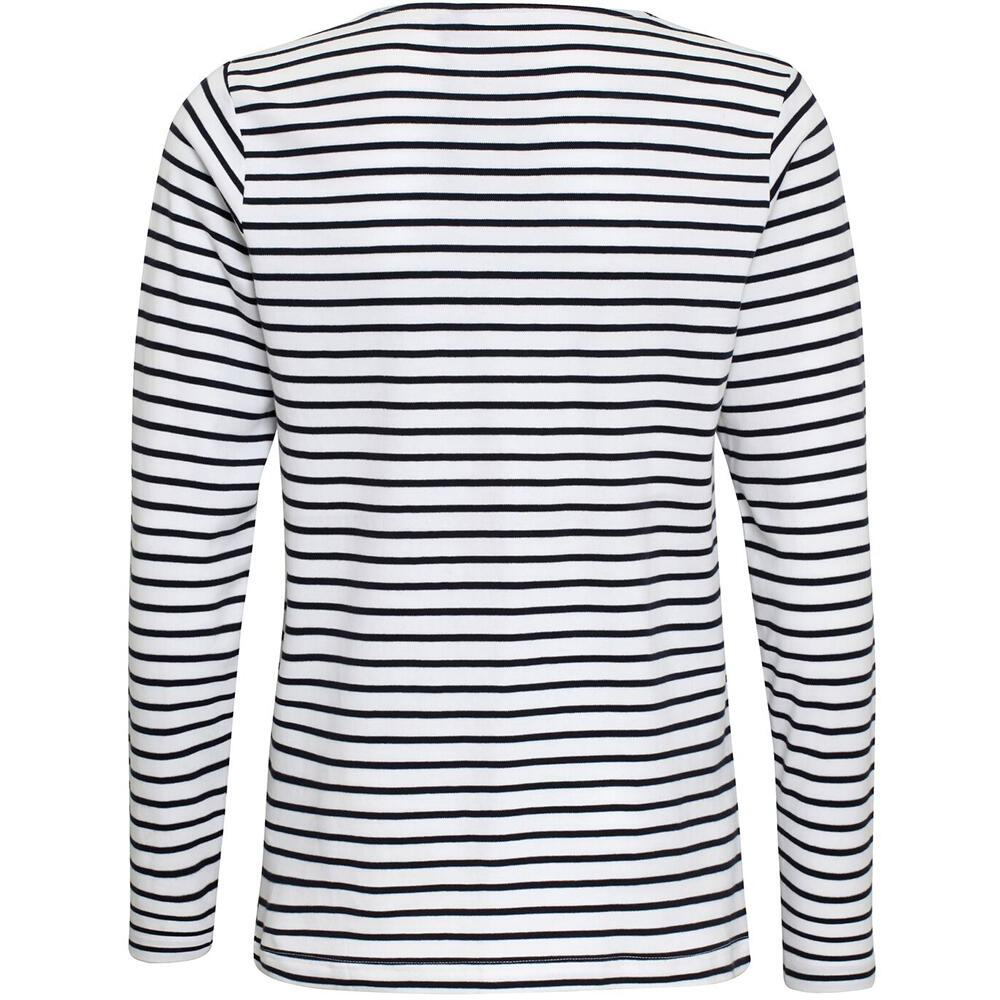 Mens Mariniere Coastal Long Sleeve TShirt (White/Navy) 2/4