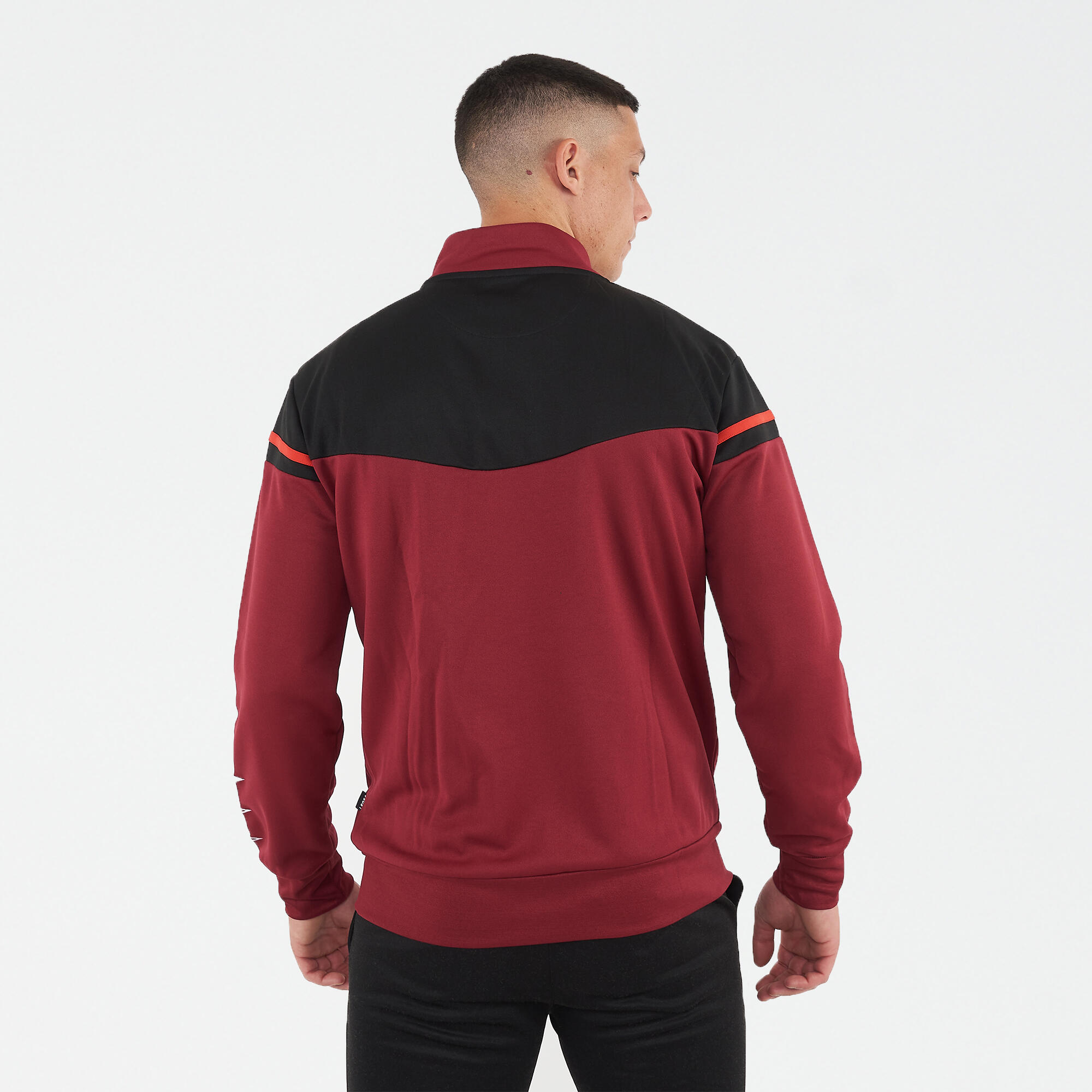 Homme Trekking Veste Légère 100% Polyester Grenat-Noir 2/7