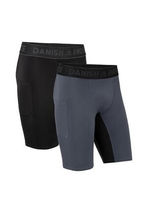 Short de compression pour homme, séchage rapide et anti-frottement, lot de 2