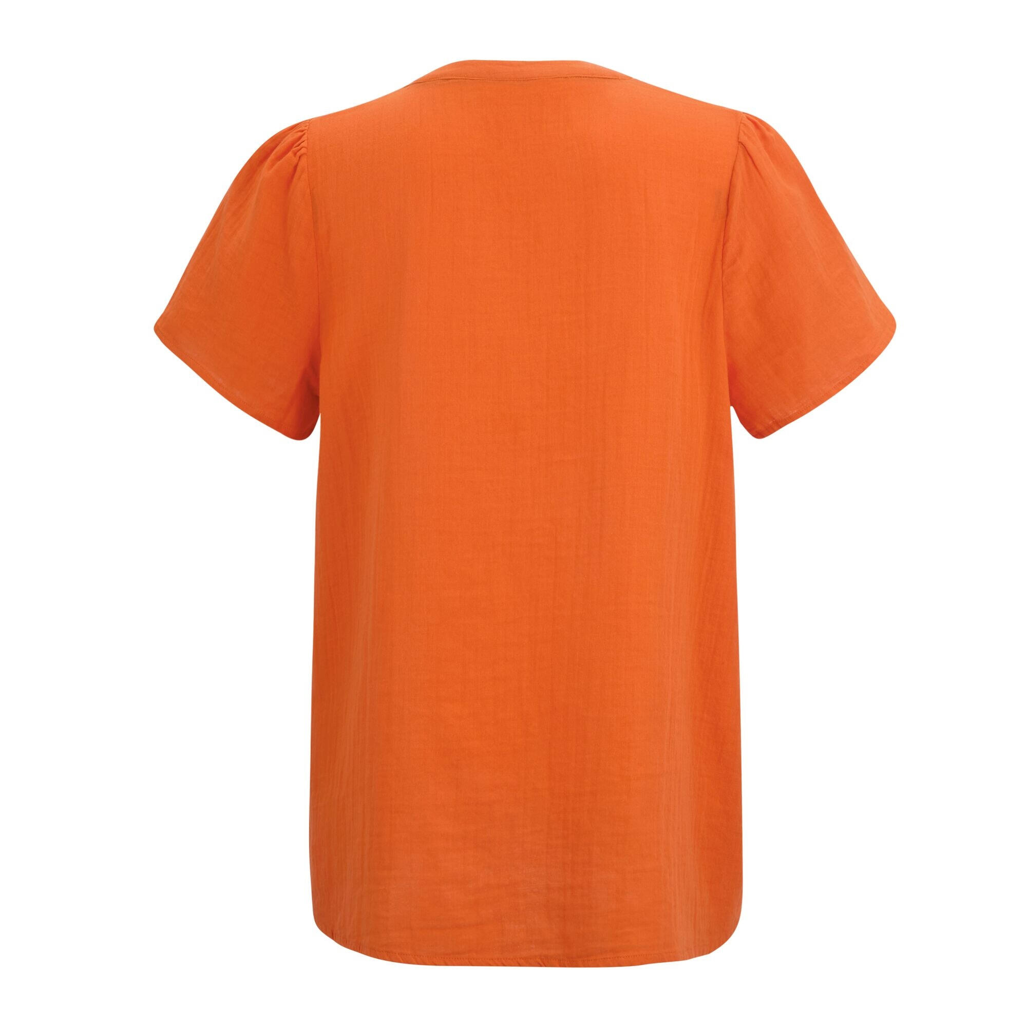Chemisier Manches Courtes SELEN Femme (Orange Sanguine) 2/4
