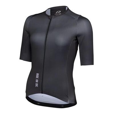 Dames graveljersey p-mystery zwart