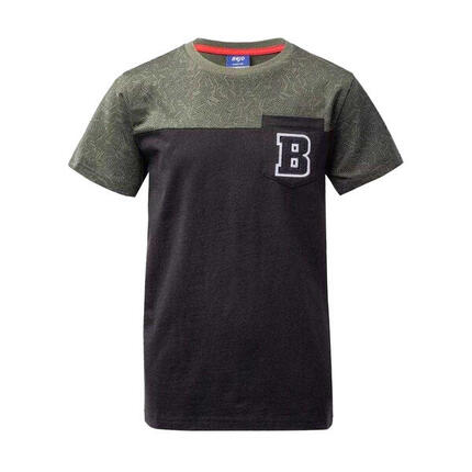 Tshirt Motif/style Bicolore Enfant (Noir / Vert)