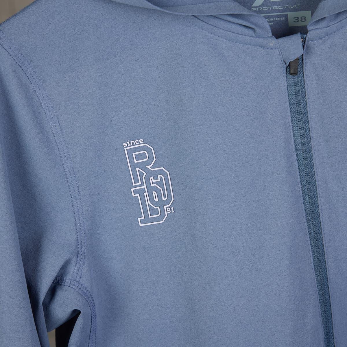 Sweat à capuche zippé demi-hauteur pour femme P-Hollow Sky W bleu acier 5/7