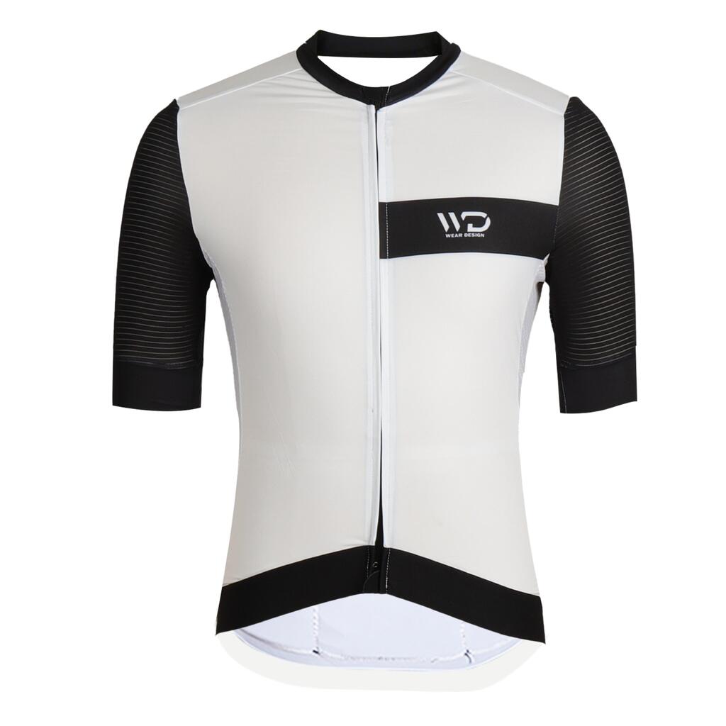 DRAFT men's cycling jersey white/black