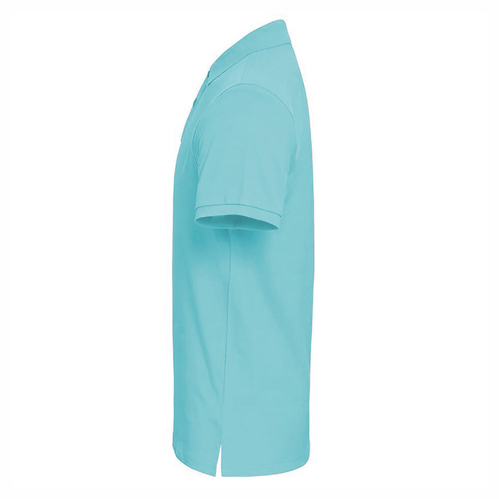 Polo Uni Manches Courtes Homme (Bleu Pâle) 3/4