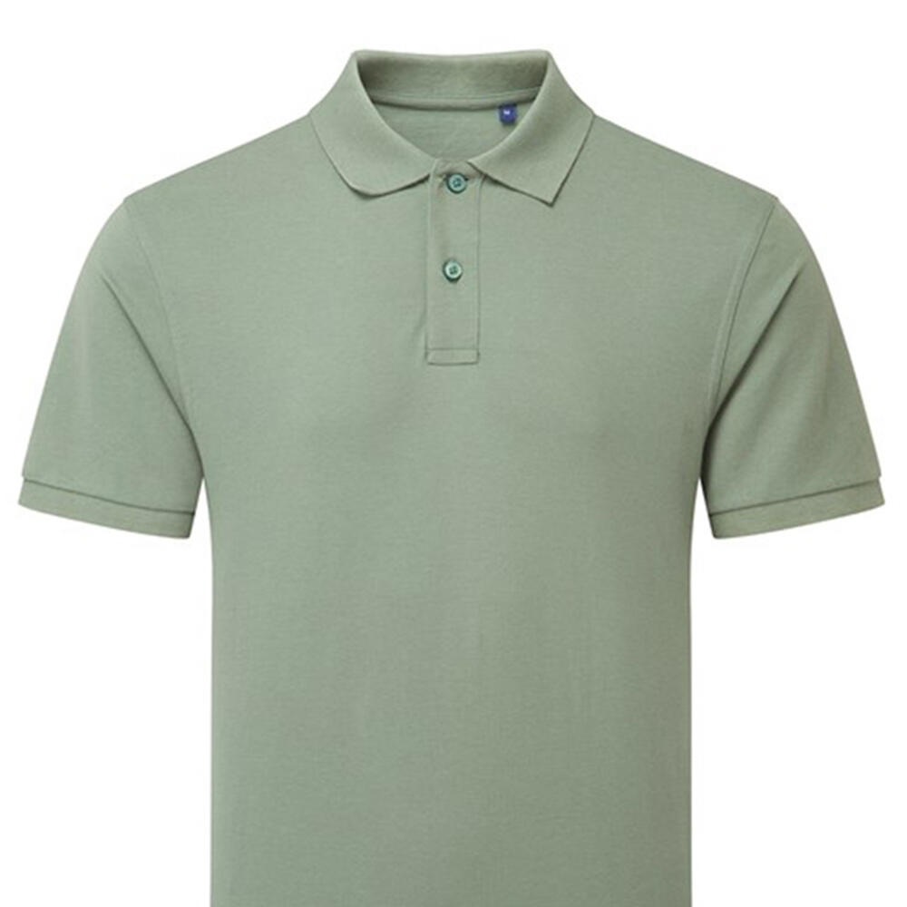Polo Uni Manches Courtes Homme (Vert Pâle) 2/3
