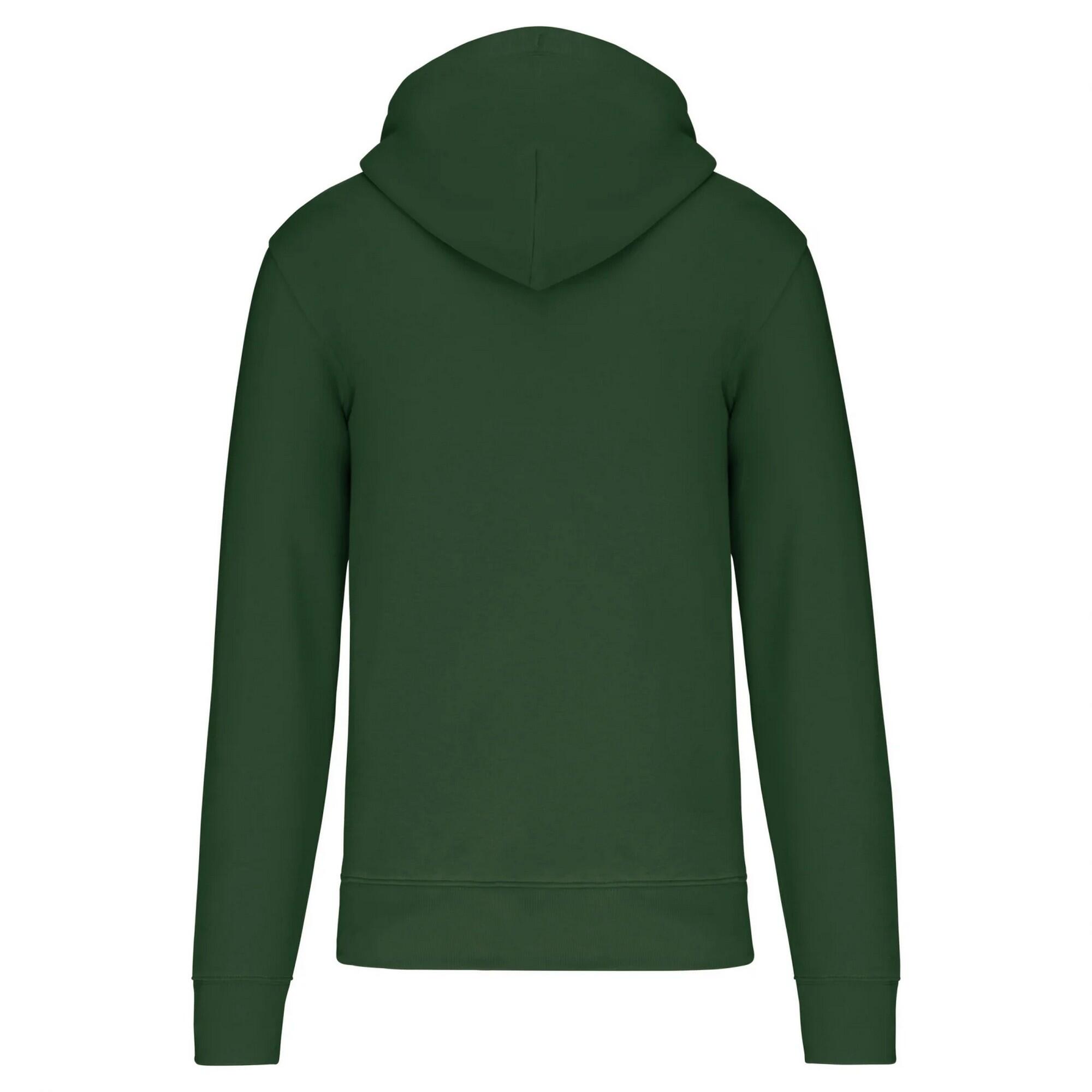 Felpa Con Cappuccio E Zip Intera Uomo Kariban Verde Foresta 2/3