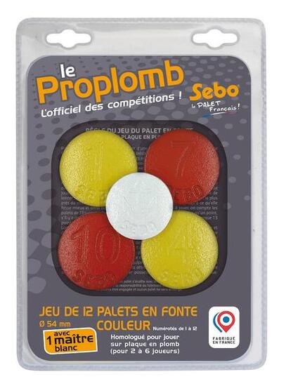 Jeu de 12 palets vendéens en fonte R/J + 1 maître blanc, pour plaque en plomb.