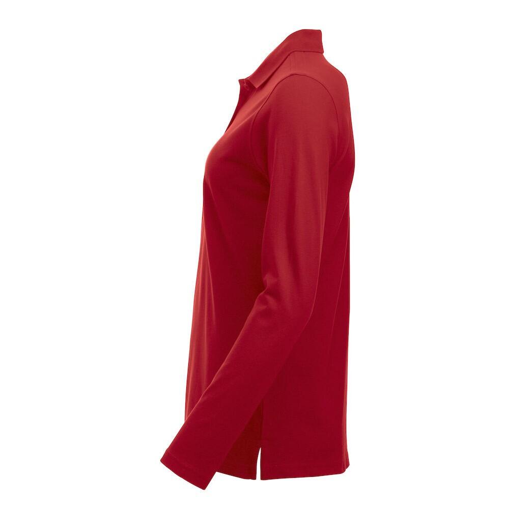 "Classic Marion" Poloshirt für Langärmlig Damen Rot 3/4