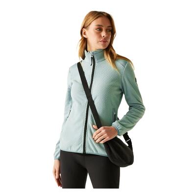 Dames ened fleece jas (groene waas)