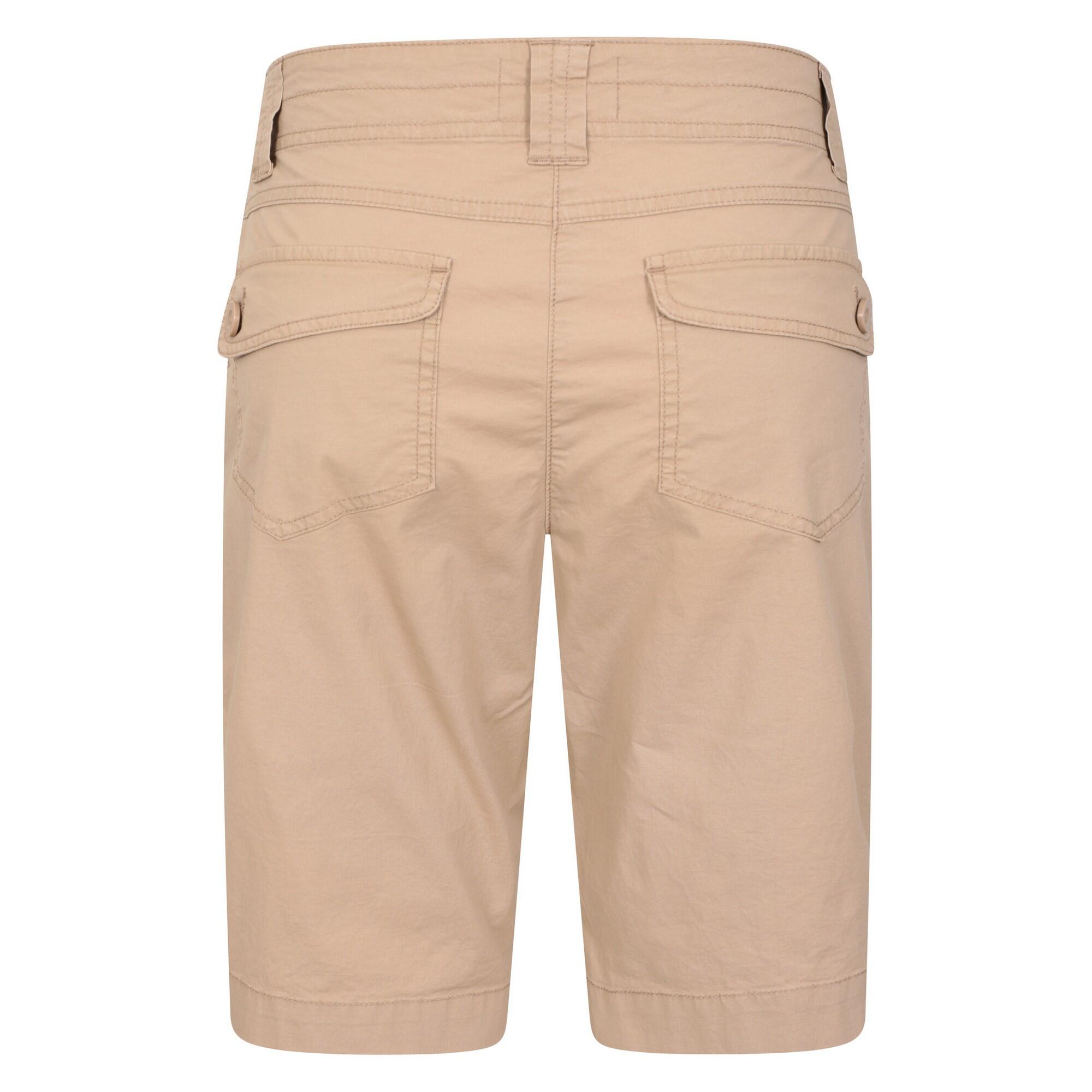 Womens/Ladies Coast Stretch Shorts (Beige) 2/4