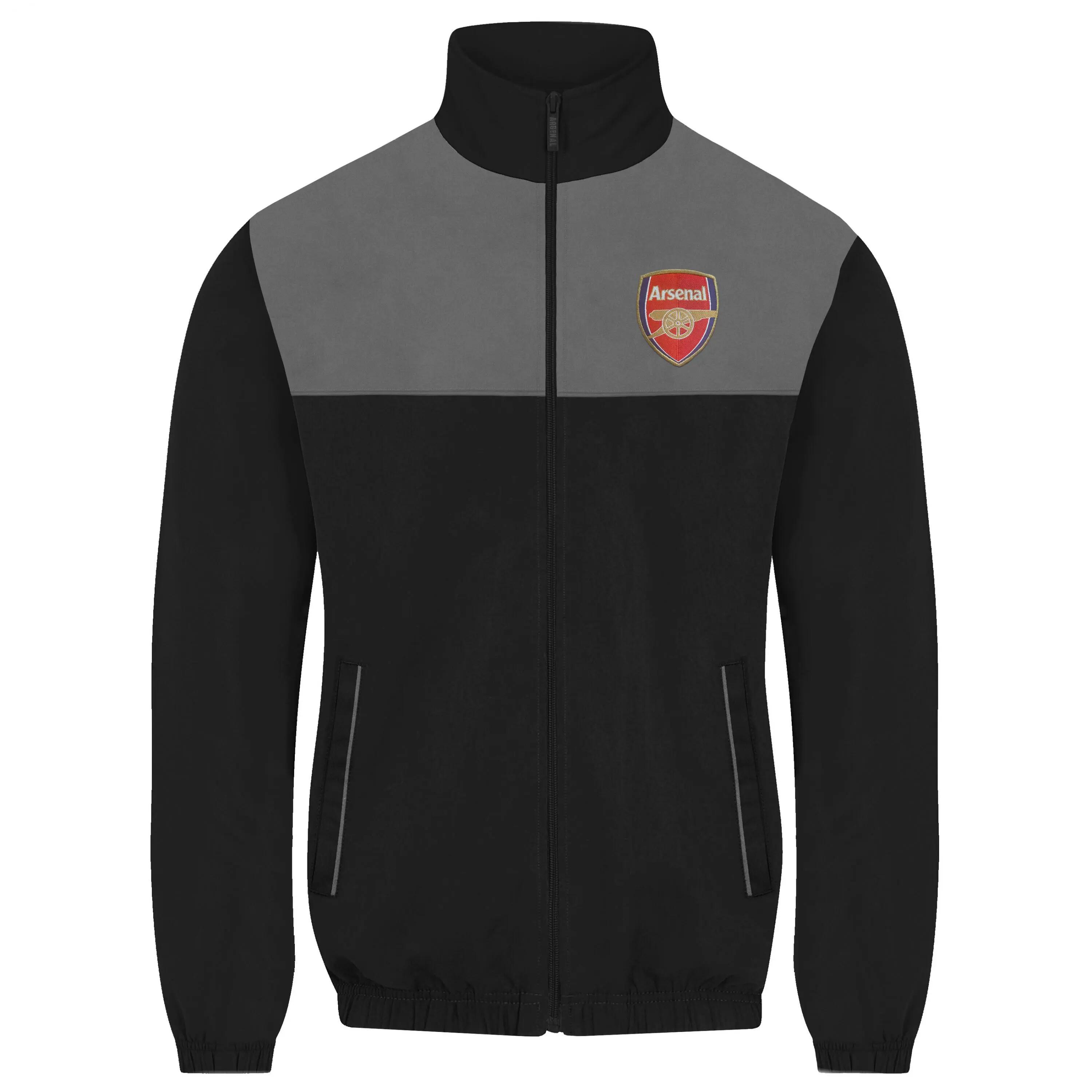 Mens Crest Two Tone Tracksuit (Black/Grey) 2/6