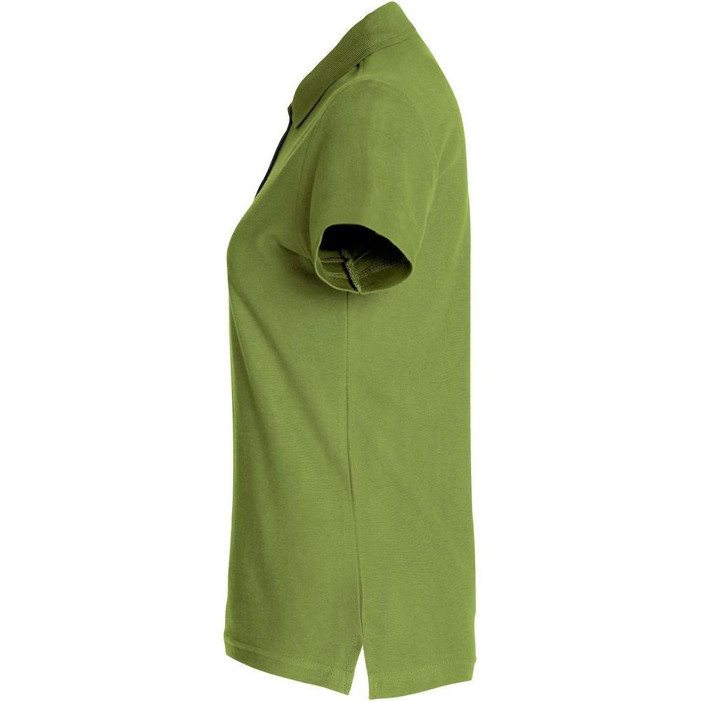 Maglietta Polo Semplice Donna Clique Basic Verde Militare 3/4