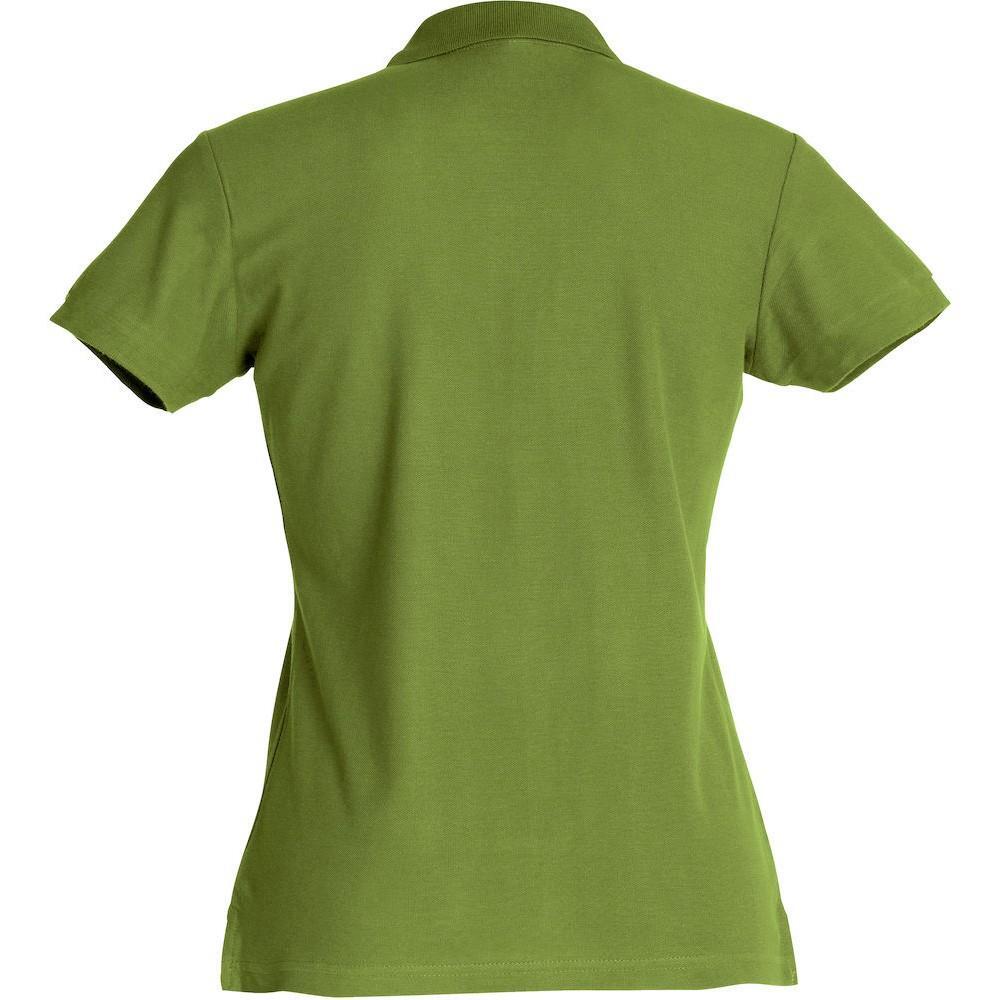 Maglietta Polo Semplice Donna Clique Basic Verde Militare 2/4