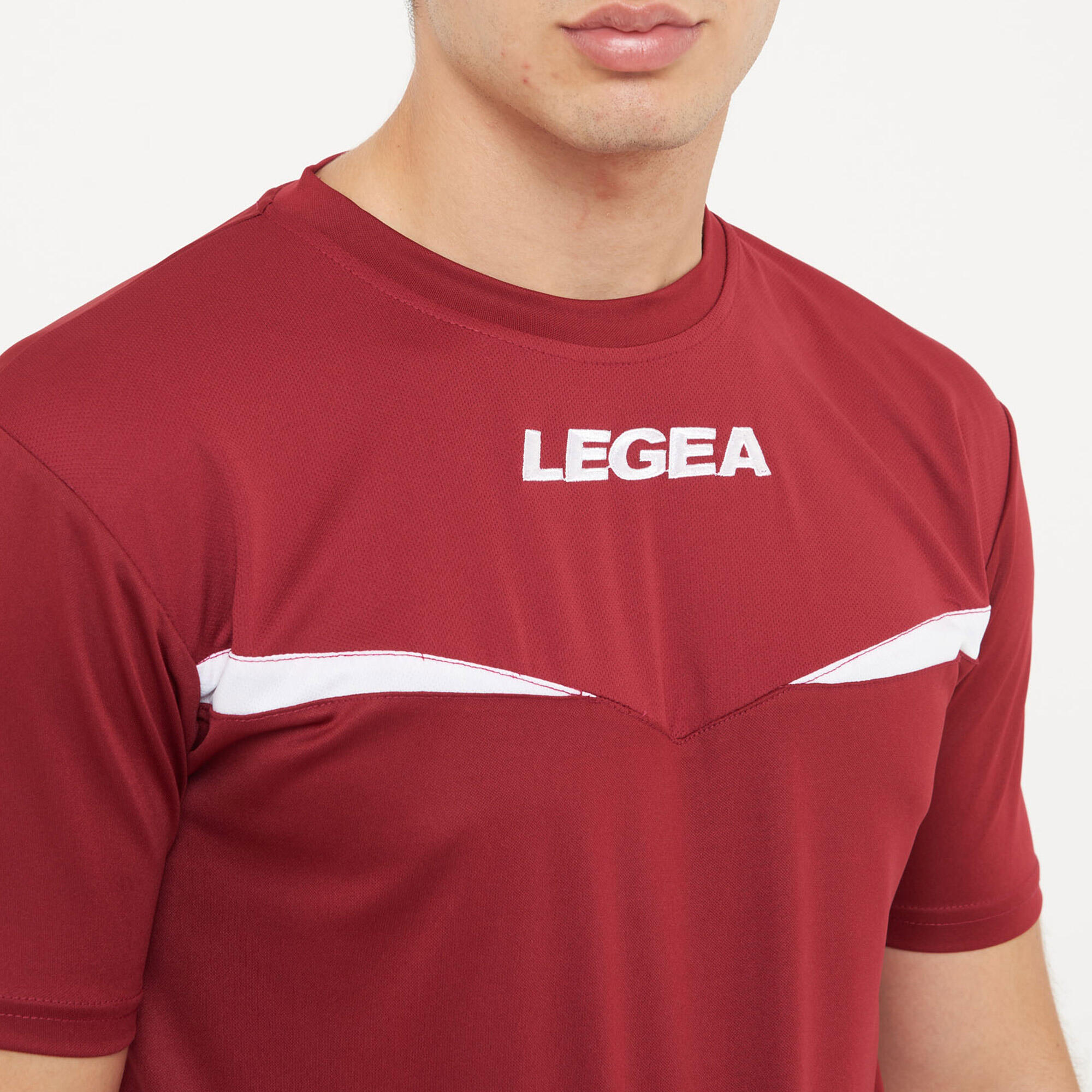 T-shirt de running Pristina MC respirante rouge-blanc 5/7