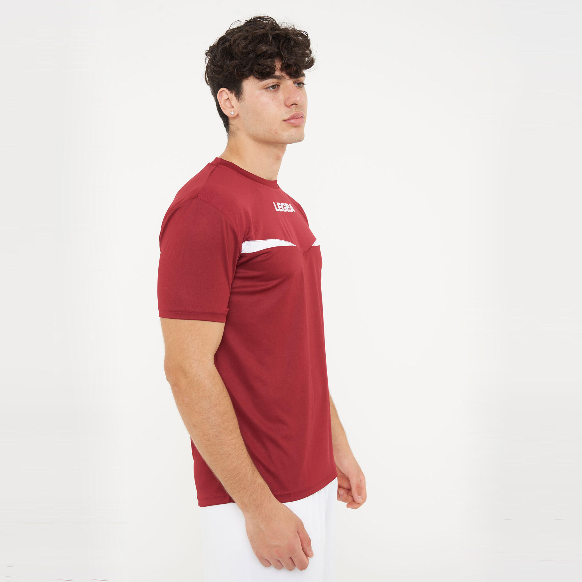 T-shirt de running Pristina MC respirante rouge-blanc 4/7