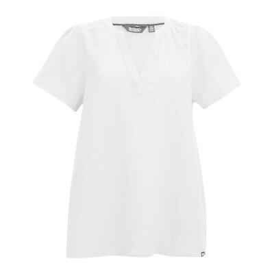 Dames selen shirt met korte mouwen (marineblauw)