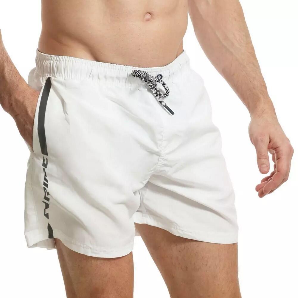 Mens Swim Shorts (White/Navy) 4/4