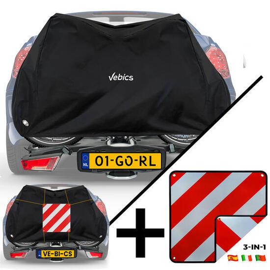 Complete set Fietshoes Fietsendrager + Gevarenbord Italië Spanje portugal Italië
