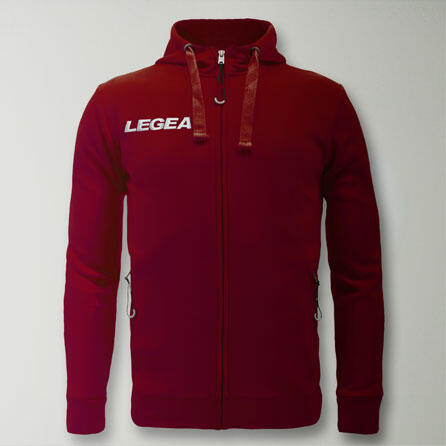 Fille Course Vêtement Sweat à Capuche Sarajevo Junior Full Zip Grenat