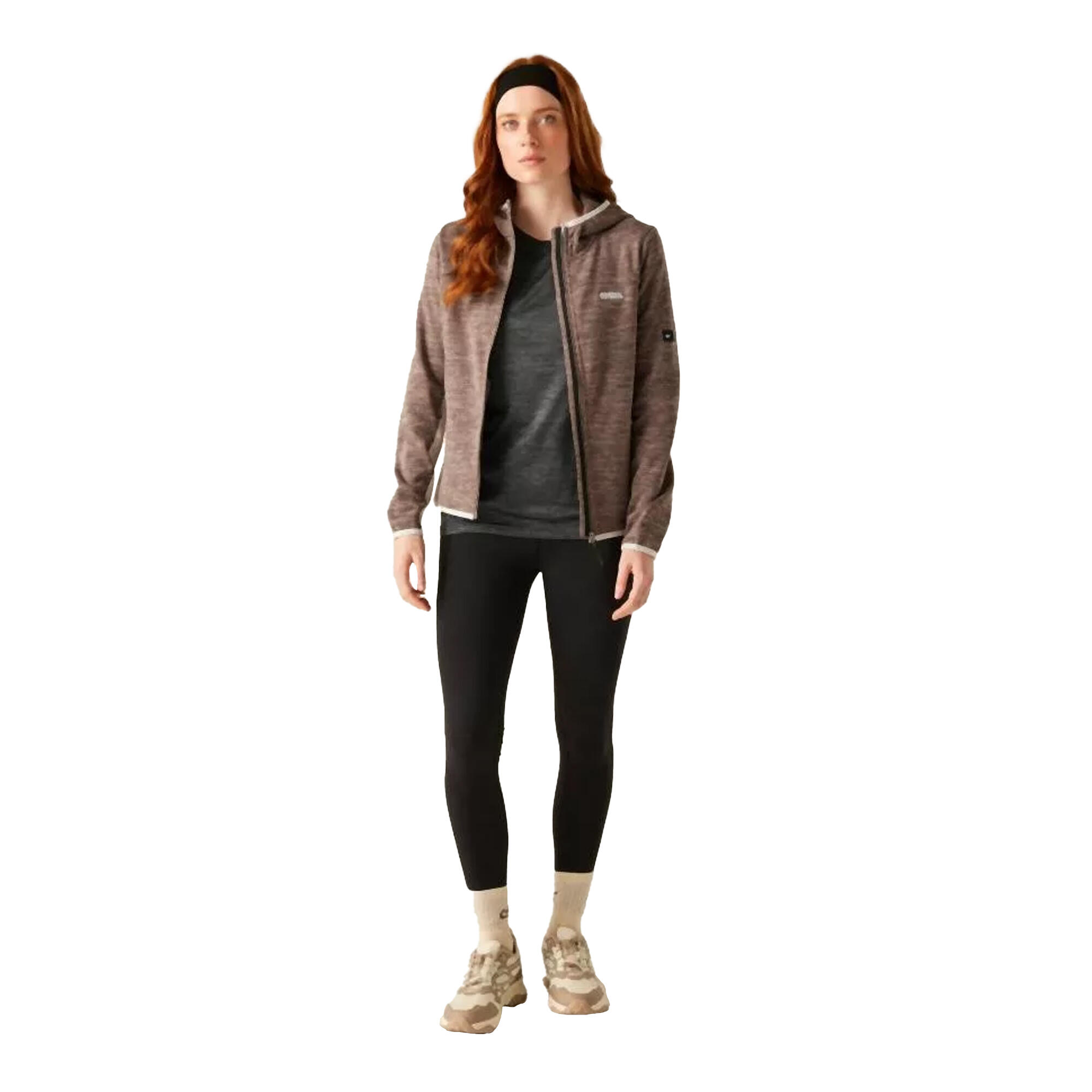 Veste Polaire KEMILIA Femme (Moka / Blanc Cassé) 3/4